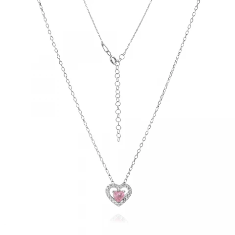 Сребърно колие Rose Heart