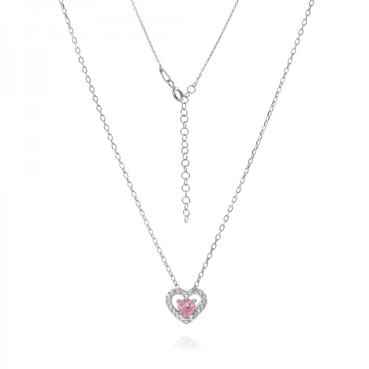 Сребърно колие Rose Heart - Колиета