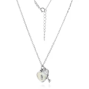 Сребърно колие Key Heart 
