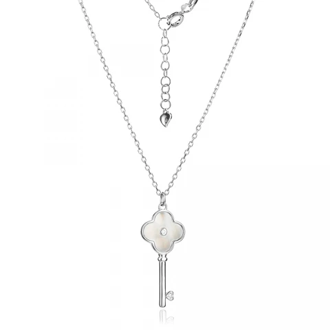 Сребърно колие Key