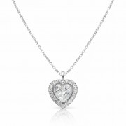 Сребърно колие Velia Heart