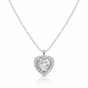 Сребърно колие Velia Heart