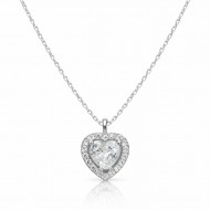 Сребърно колие Velia Heart