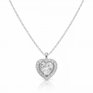 Сребърно колие Velia Heart