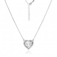 Сребърно колие Velia Heart