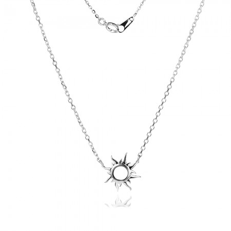 Сребърно колие Sun