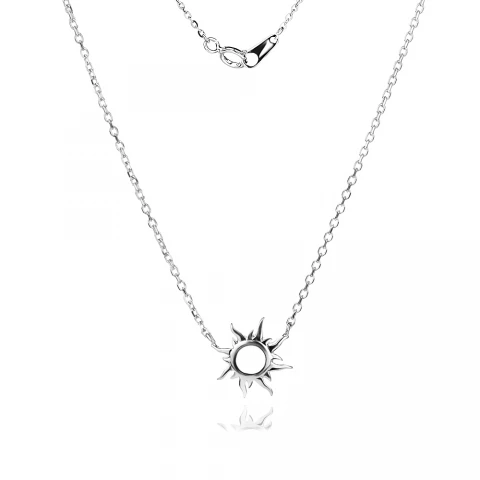 Сребърно колие Sun