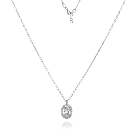Сребърно колие Solitaire Elegance