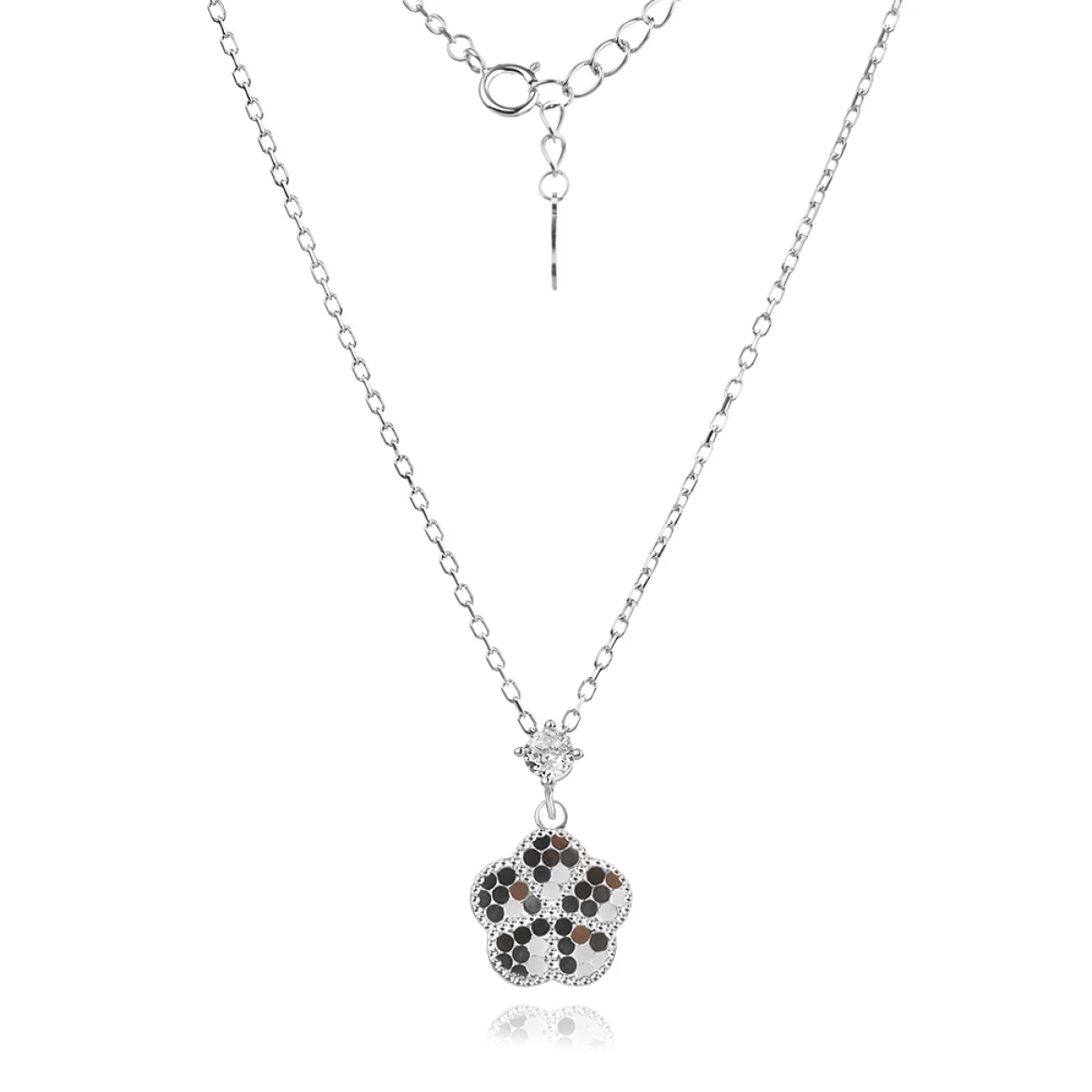 Сребърно колие Diamond Clover Сребърно колие Diamond Clover
