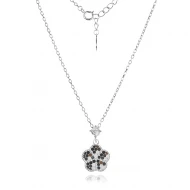 Сребърно колие Diamond Clover