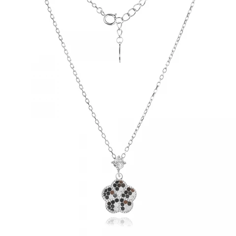 Сребърно колие Diamond Clover