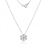 Сребърно колие Flora