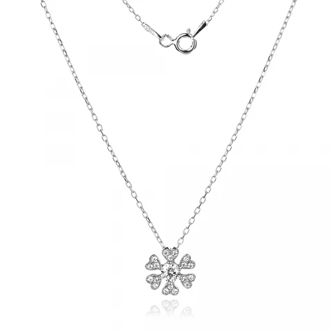 Сребърно колие Flora