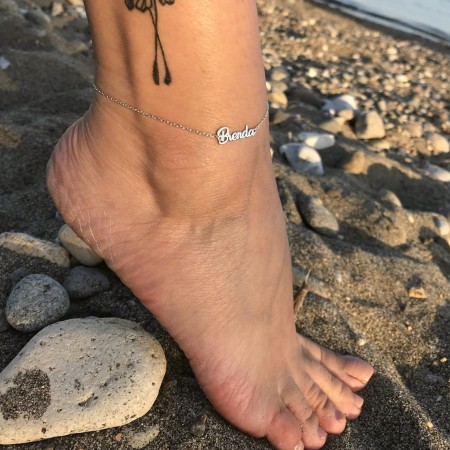 Сребърна гривна за крак Мy Name Сребърна гривна за крак Мy Name