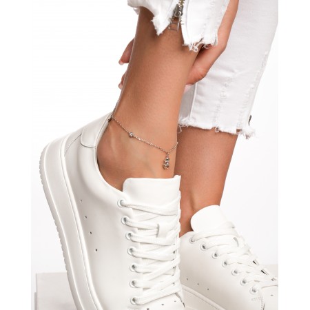 Сребърна гривна за крак Deer