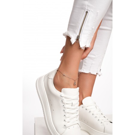 Сребърна гривна за крак Deer