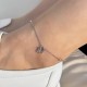 Сребърна гривна за крак Sweet Heart (Гривни за Крак) Сребърна гривна за крак Sweet Heart - Гривни за Крак