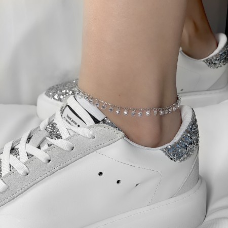 Сребърна гривна за крак Mega Stone Сребърна гривна за крак Mega Stone