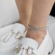 Сребърна гривна за крак Luxury Eternity (Гривни за Крак) Сребърна гривна за крак Luxury Eternity - Гривни за Крак