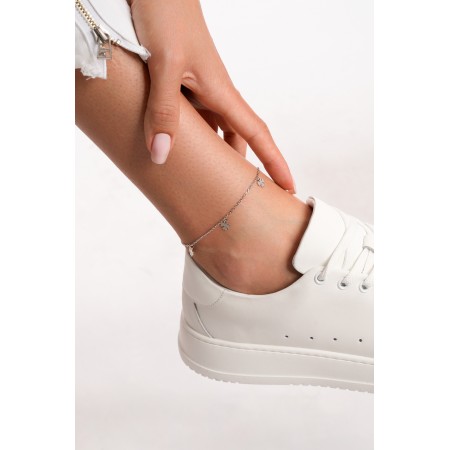 Сребърна гривна за крак Clover Сребърна гривна за крак Clover