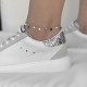 Сребърна гривна за крак Mini Heart - Гривни за Крак