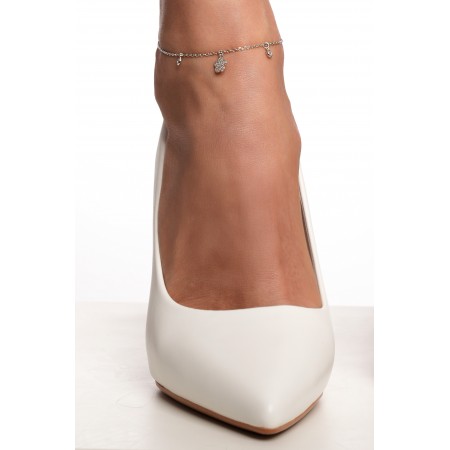 Сребърнa гривна за крак Rina