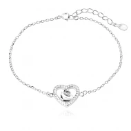 Сребърна гривна Swan