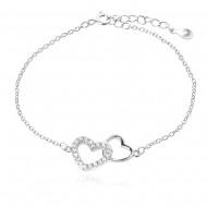 Сребърна гривна Double heart Сребърна гривна Double heart