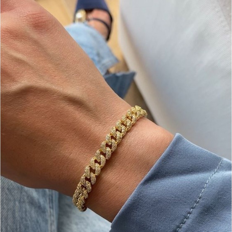 Сребърна гривна Cuban bracelet - Дамски Гривни
