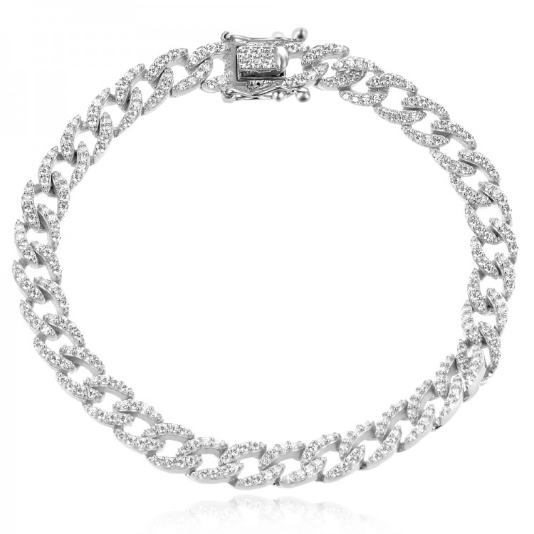 Сребърна гривна Cuban bracelet - Дамски Гривни