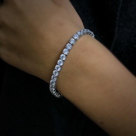 Сребърна гривна White Tennis Сребърна гривна White Tennis