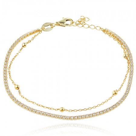 Сребърна гривна Ball Tennis