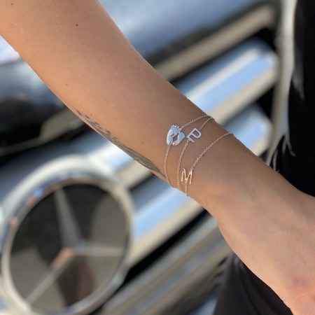 Сребърнa гривна All my love