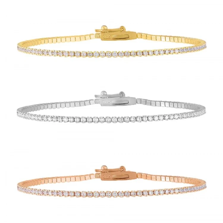 Thin Gemstone Tennis Bracelet Thin Gemstone Tennis Bracelet