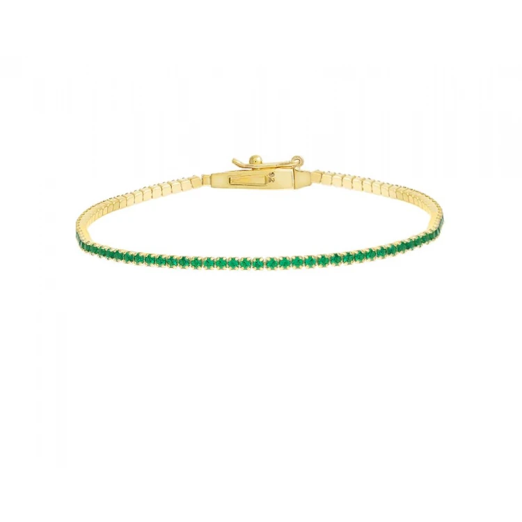 Thin Gemstone Tennis Bracelet Thin Gemstone Tennis Bracelet