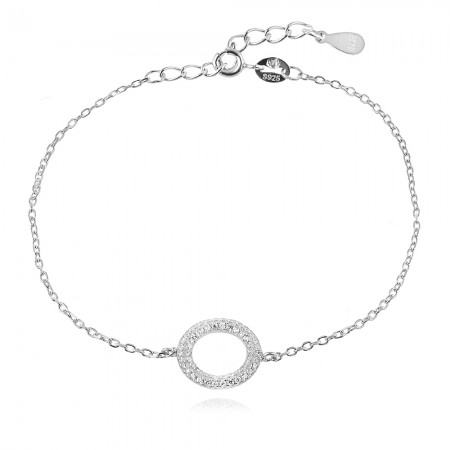 Сребърнa гривна Circle