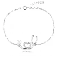 Сребърнa гривна Love Сребърнa гривна Love