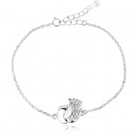 Сребърнa гривна Steps