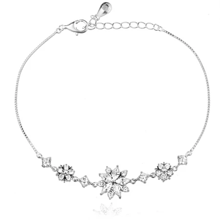 Сребърнa гривна Flora Shine