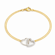 Сребърна гривна Twin Love