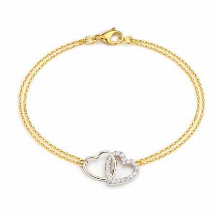 Сребърна гривна Twin Love