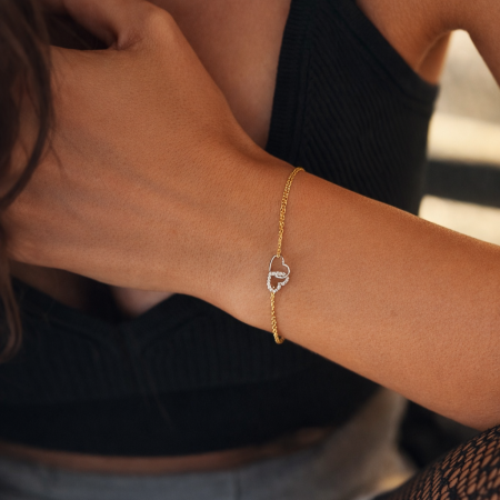 Сребърна гривна Twin Love