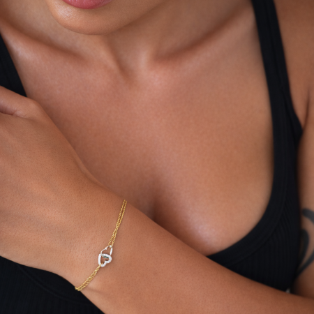 Сребърна гривна Twin Love