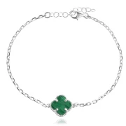 Сребърнa гривна One Clover
