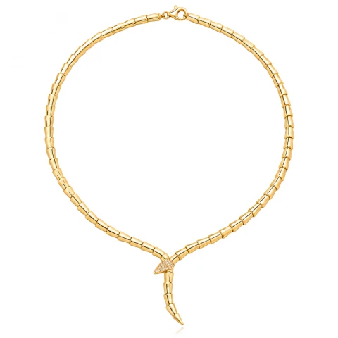 Златно колие Serpenta