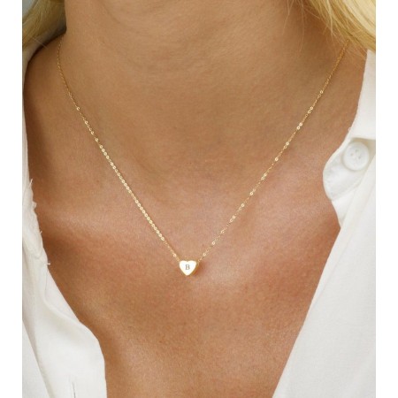  Златно колие Сърце