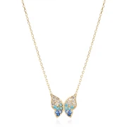 Златно колие Color butterfly