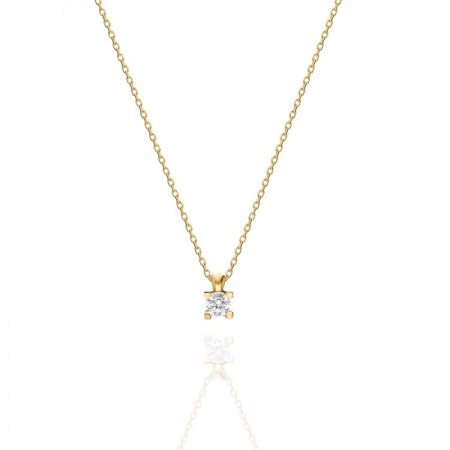 Златно колие с едно камъче