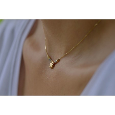 Златно колие Star Balls