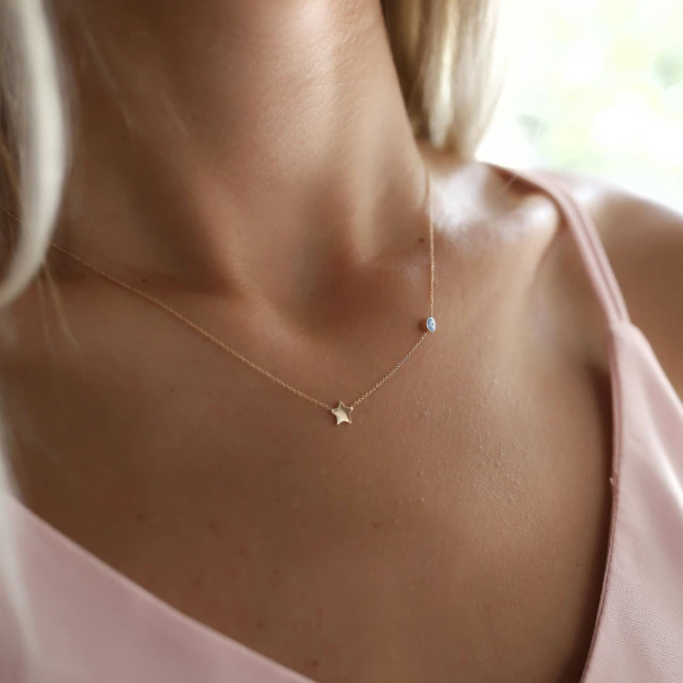 Златно колие Blue star Златно колие Blue star